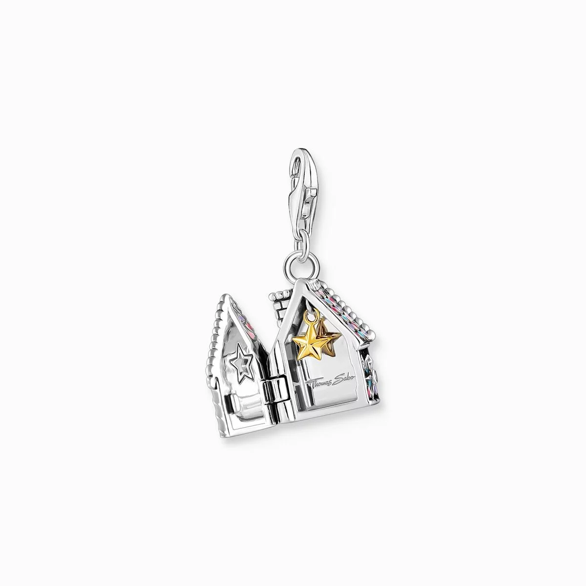 Thomas Sabo Anhänger Charm-Club Mit Haus Bunt Silber 2058-340-7