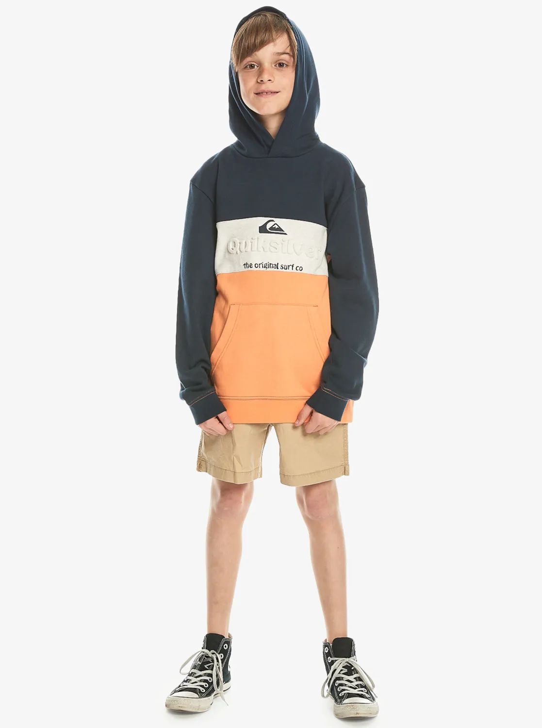 Quiksilver Emboss Block - Kapuzenpulli für Jungen 8-16 Dunkelblau GR. XS