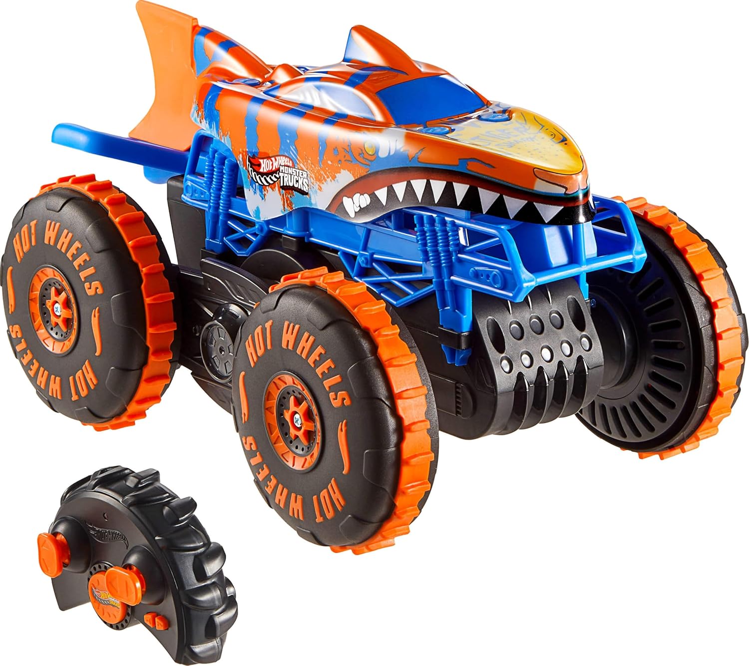 Hot Wheels Monster Trucks Tiger Shark Climber RC mit Fernbedienung JFR39 Hot, Wheels, Monster, Trucks, Tiger, Shark, Climber, RC, mit, Fernbedienung, JFR39, Rasen, Rasenmäher, Pflanze, Werkzeug, Spielzeug