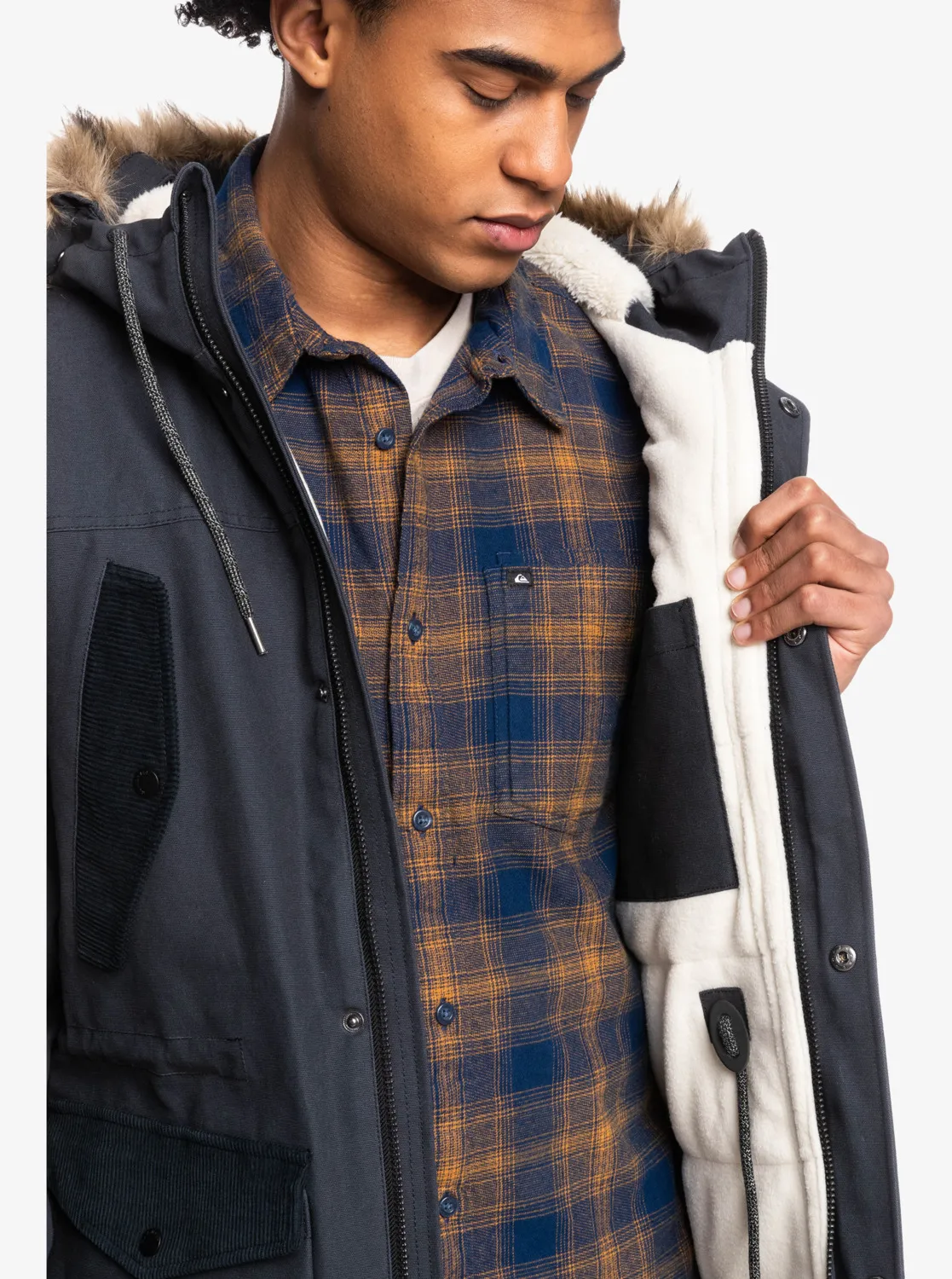 Quiksilver Long Trip - Parkajacke für Männer Schwarz GR. L