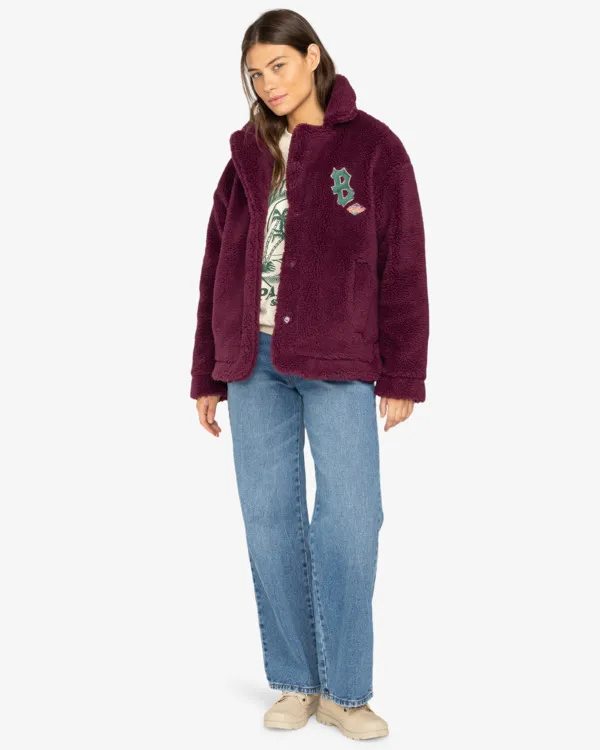 Billabong Jacke Damen Sherpa Dunkelpink GR. L