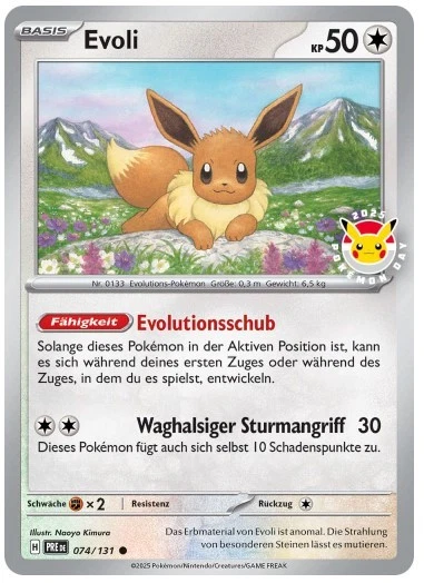 Pokémon DE EVOLI Promokarte (Eevee)
