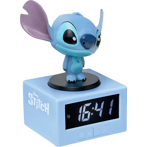 Stitch Stitch Icon Wecker für Fans der Disney-Serie Stitch Icon Wecker Blauer Stitch-Charakterwecker mit digitaler Anzeige