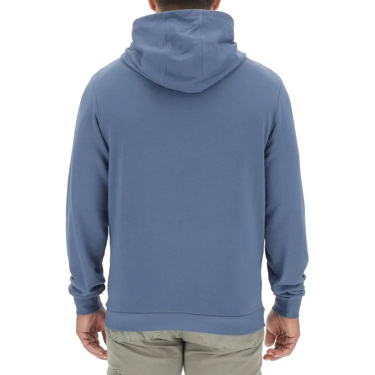 JEEP Herren Hoodie O103276BL - Blau mit großem Jeep-Logo und Beuteltasche GR. XXL