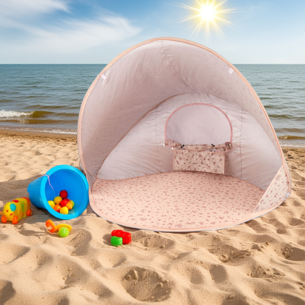 Strandmuschel mit UV- Schutz dreamy flowers