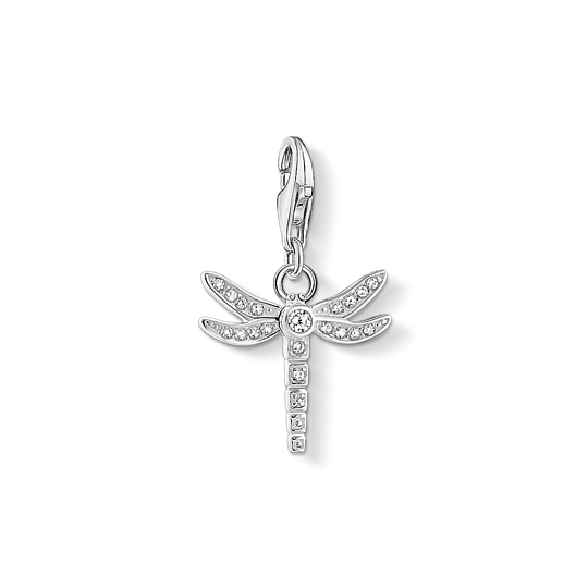 Thomas, Sabo, Anhänger, Charm-Club, Libelle, 925, Sterling, Silber, Zirkonia, Weiß, 1800-051-14, Zubehor, Ohrring, Schmuck, Kreuz, Symbol