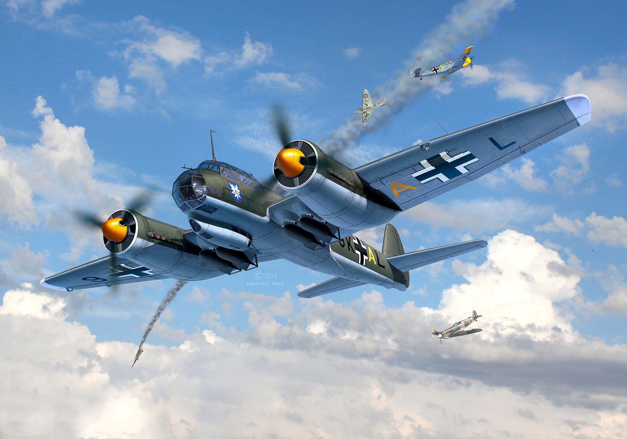 Flugzeug, Fahrzeug, Kampfflugzeug, Bomber