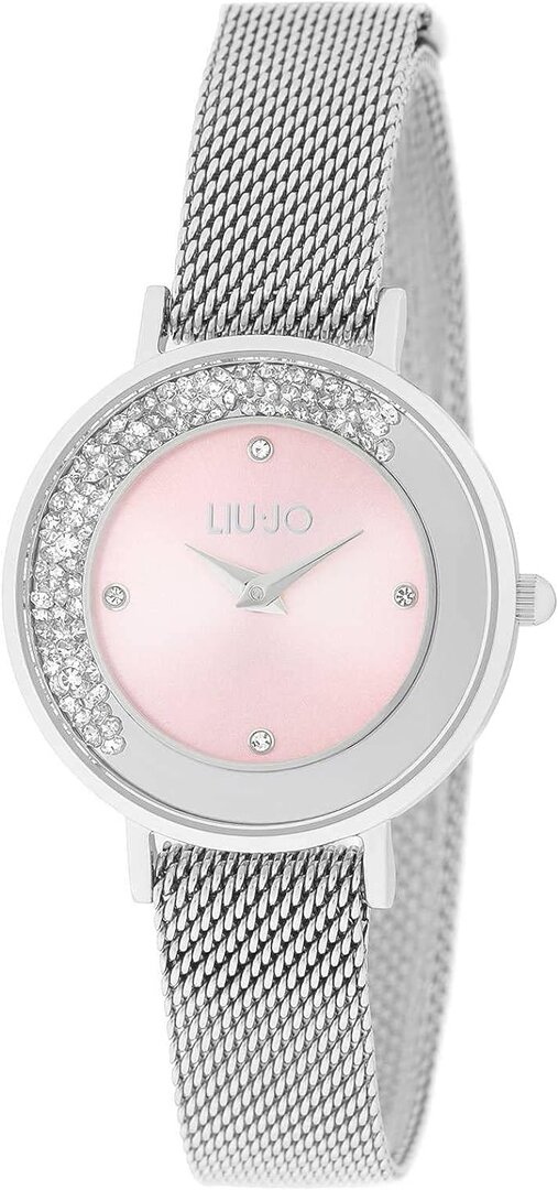LIU, JO, Mini, Dancing, Slim, Silber, Pink, TLJ1689, Armbanduhr, Arm, Körperteil, Person
