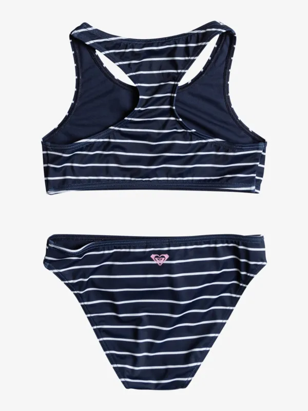 ROXY Bico Basic Stripe - Zweiteiliges Crop-Top-Bikini-Set für Mädchen 6-16 GR. 10