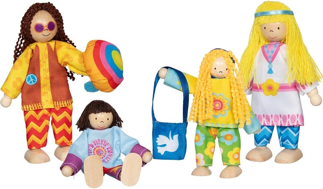 GOKI 51442 Biegepuppen Familie Love & Harmony - 12-teiliges Spielset