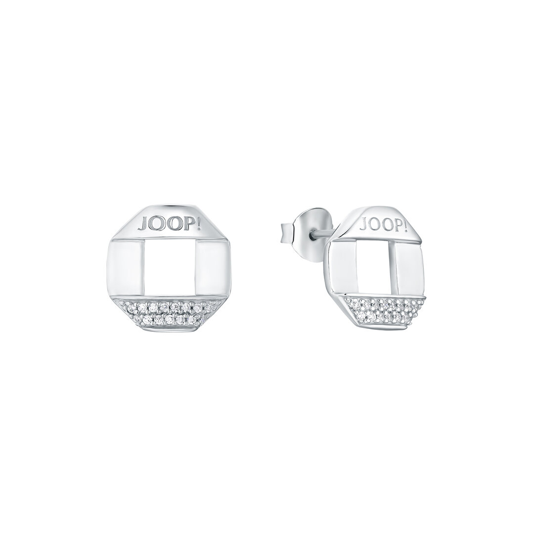 JOOP! Ohrringe Rhodiniert Silber 925 Damen Silber 2035939 Zubehor, Ohrring, Schmuck, Diamant, Edelstein