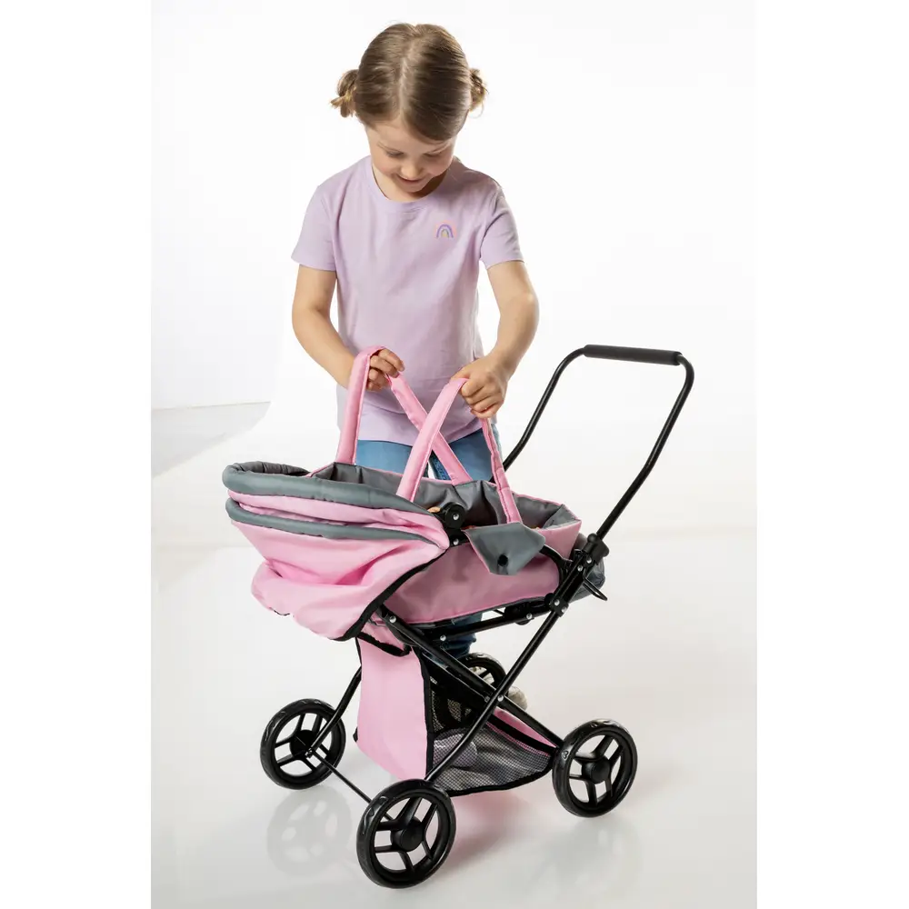 Amia Puppenwagen ''Rosy'' mit Ablagekorb