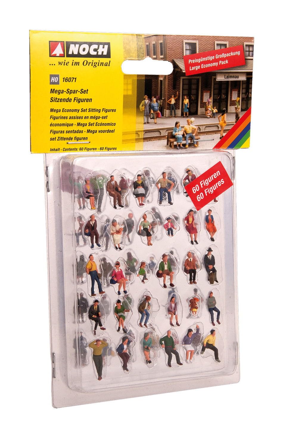 NOCH 16071 MEGA-SPAR-SET “SITZENDE” 60 Figuren