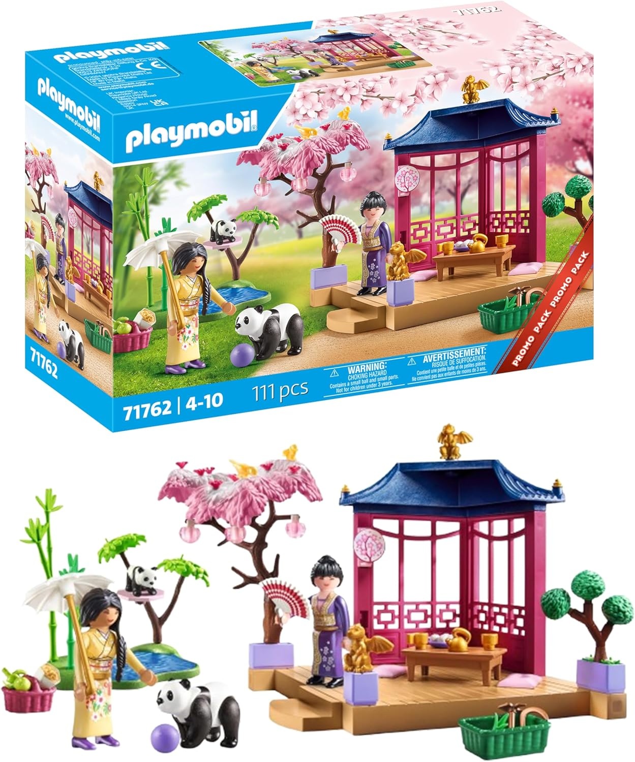 PLAYMOBIL 71762 My Life: Asiatischer Garten mit Pandafütterung & Teezeremonie Spielbereich, Draußen, Person, Kind, Mädchen