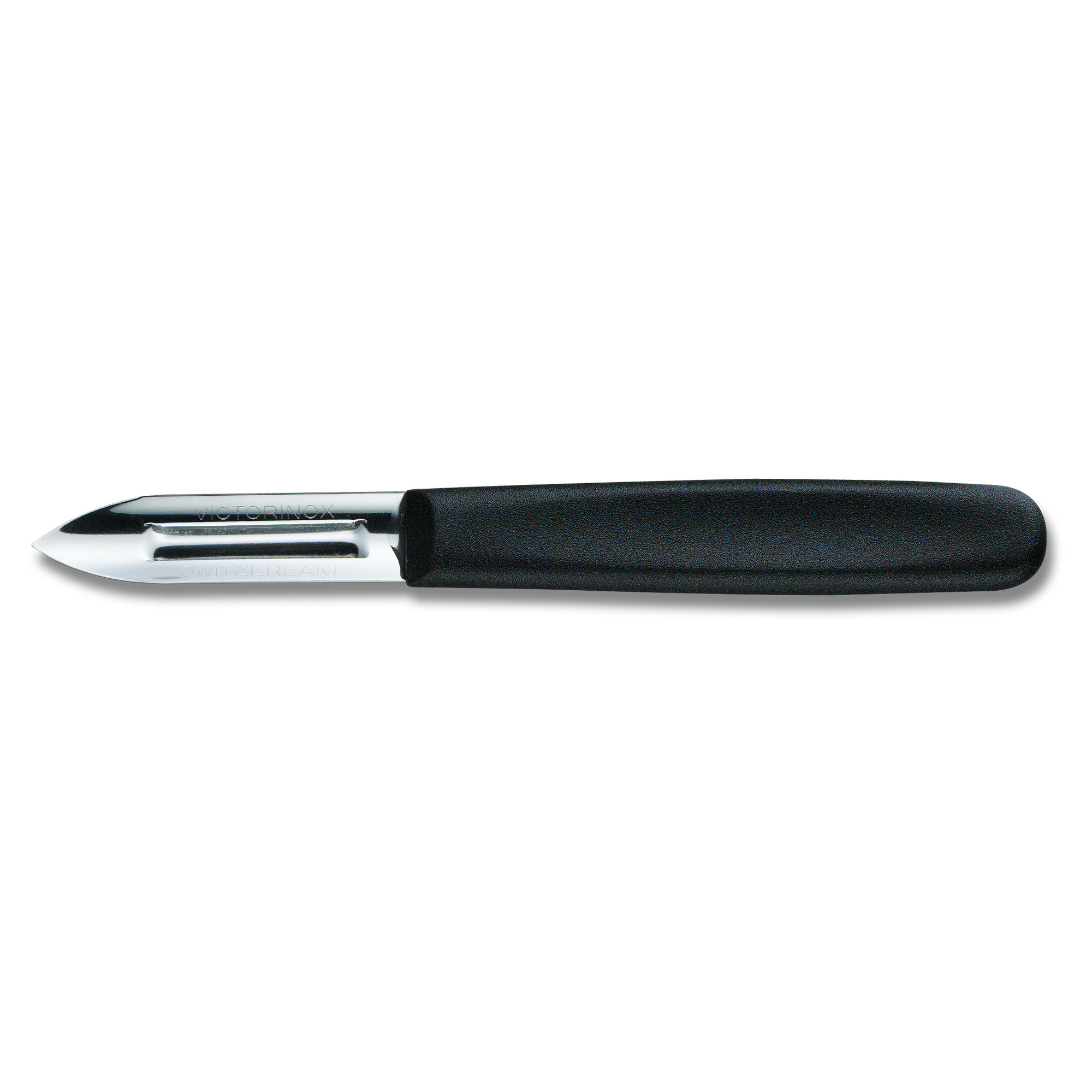 Victorinox, "Sparschäler", Zweischneidig, und, Ergonomisch, Schwarz