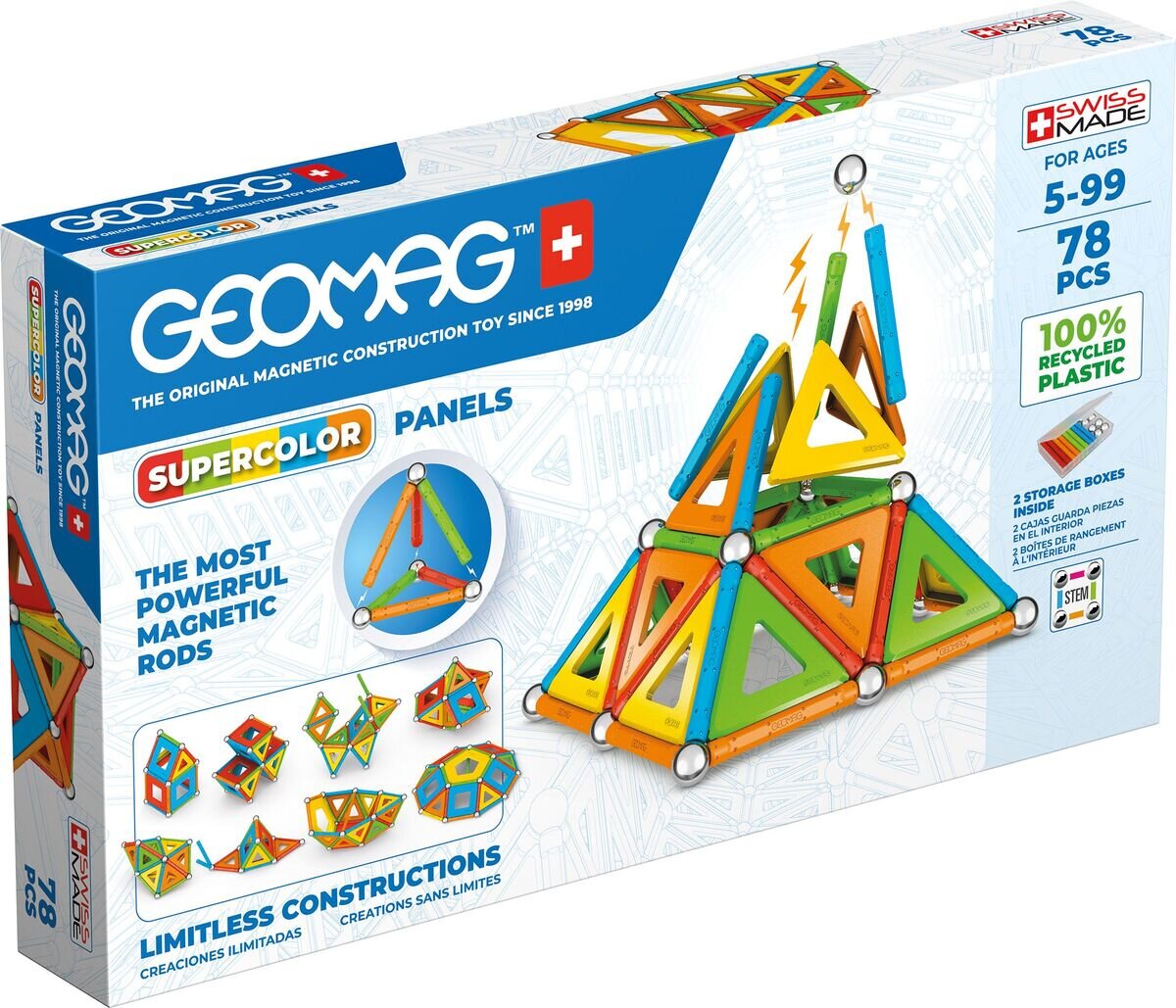 Geomag Supercolor Panels Recycled 78 pcs Erste, Hilfe, Erste, Hilfe, Erste, Hilfe