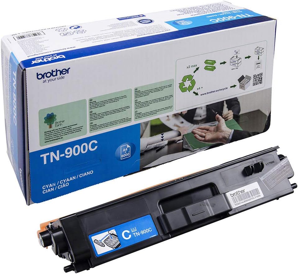 Brother TN-900C Tonerpatrone Cyan für brillante Farbausdrucke Computerausrüstung, Elektronik, Hardware, Adapter