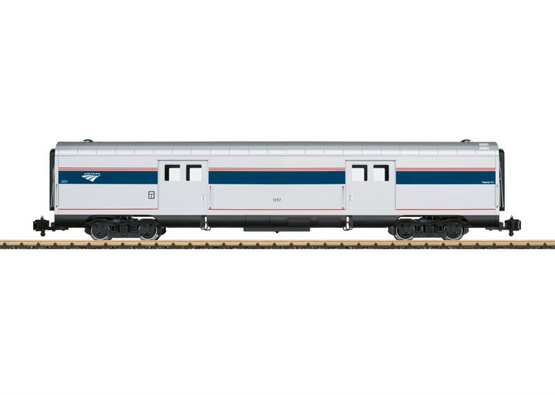 LGB L31201 Amtrak Gepäckwagen LGB, L31201, Amtrak, Gepäckwagen, Eisenbahn, Transport, Fahrzeug, Versandbehälter, Zug