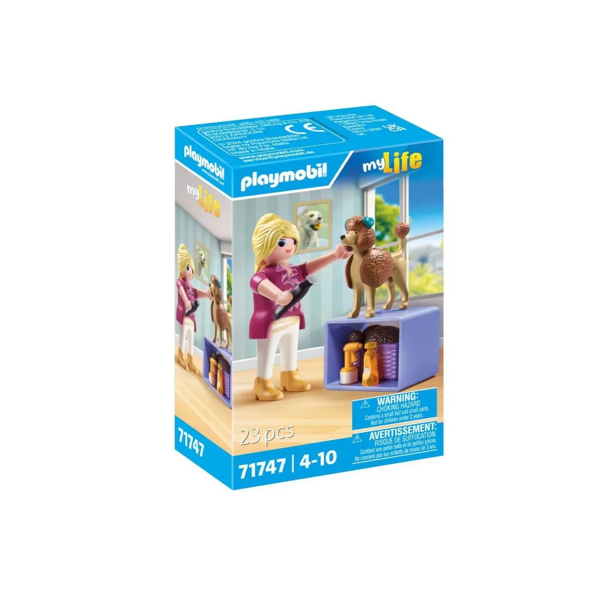 PLAYMOBIL 71747 - My Life: Hundefriseurin mit Pudel und Styling-Zubehör Figur, Person