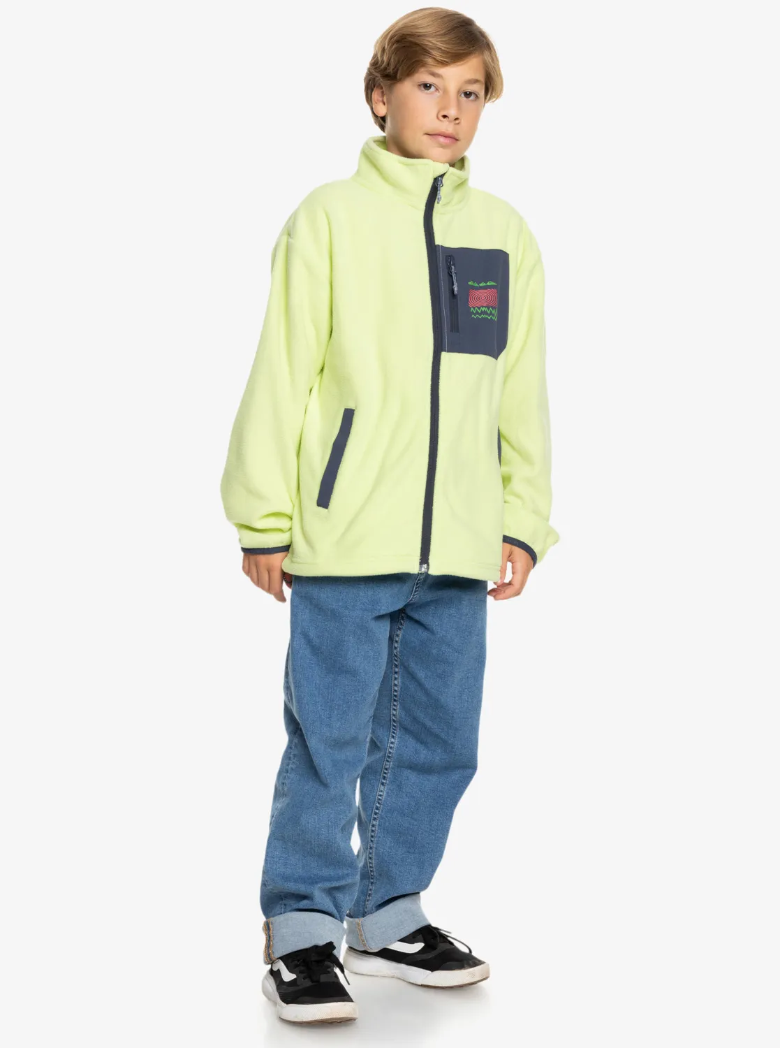Quiksilver Ice Fields - Sweatshirt mit Reißverschluss für Jungen 8 - 16 Mintgrün GR. M