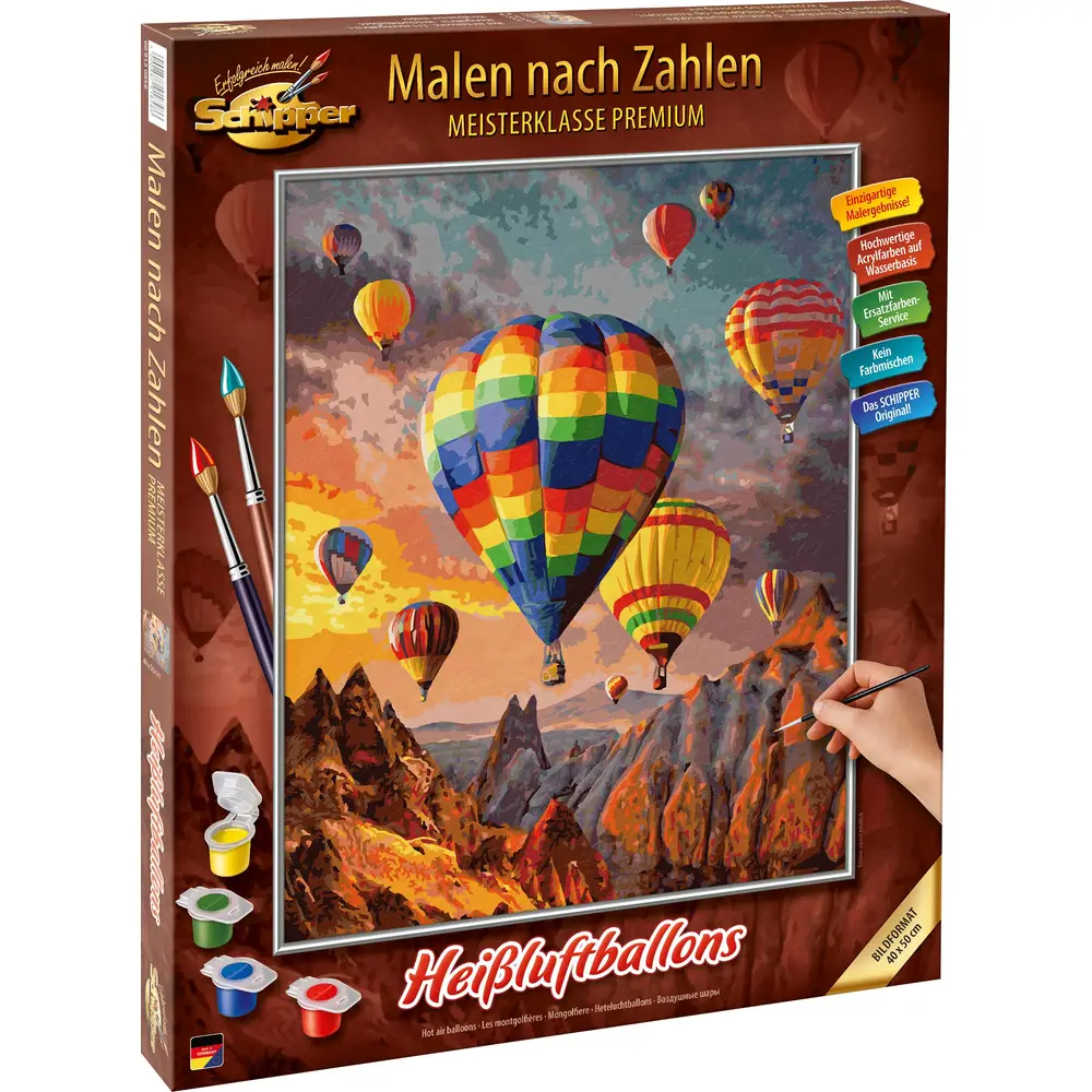 Malen, nach, ZahlenHeißluftballons Malen nach ZahlenHeißluftballons