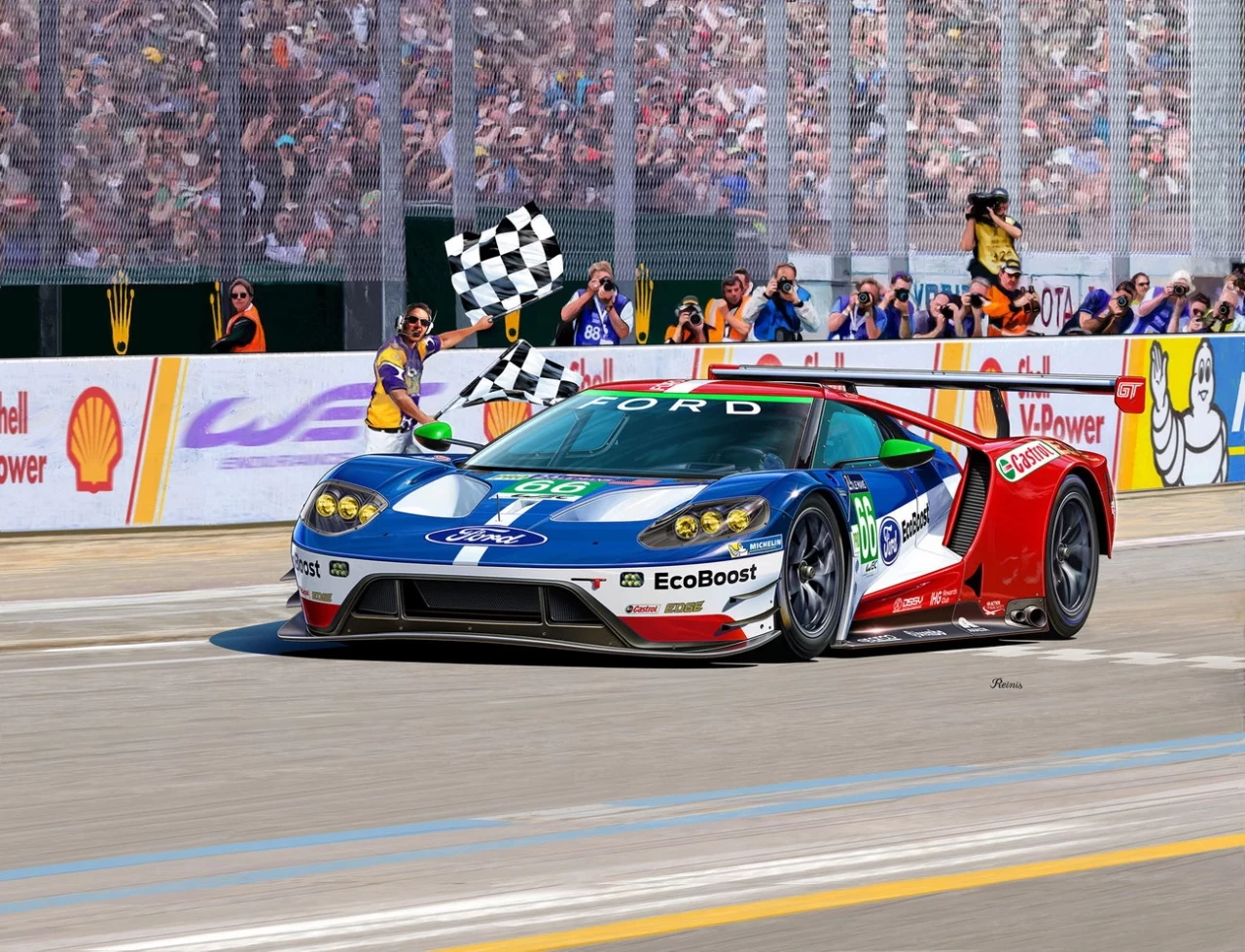 Revell 07041 Ford GT Le Mans 2017 – Rennsportmodell 1:24