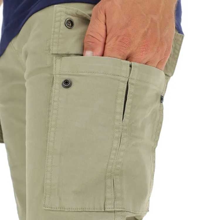 JEEP Herren Cargohose O102594BE - Sandfarbene Hose mit Seitentaschen aus Baumwoll-Stretch GR. 56