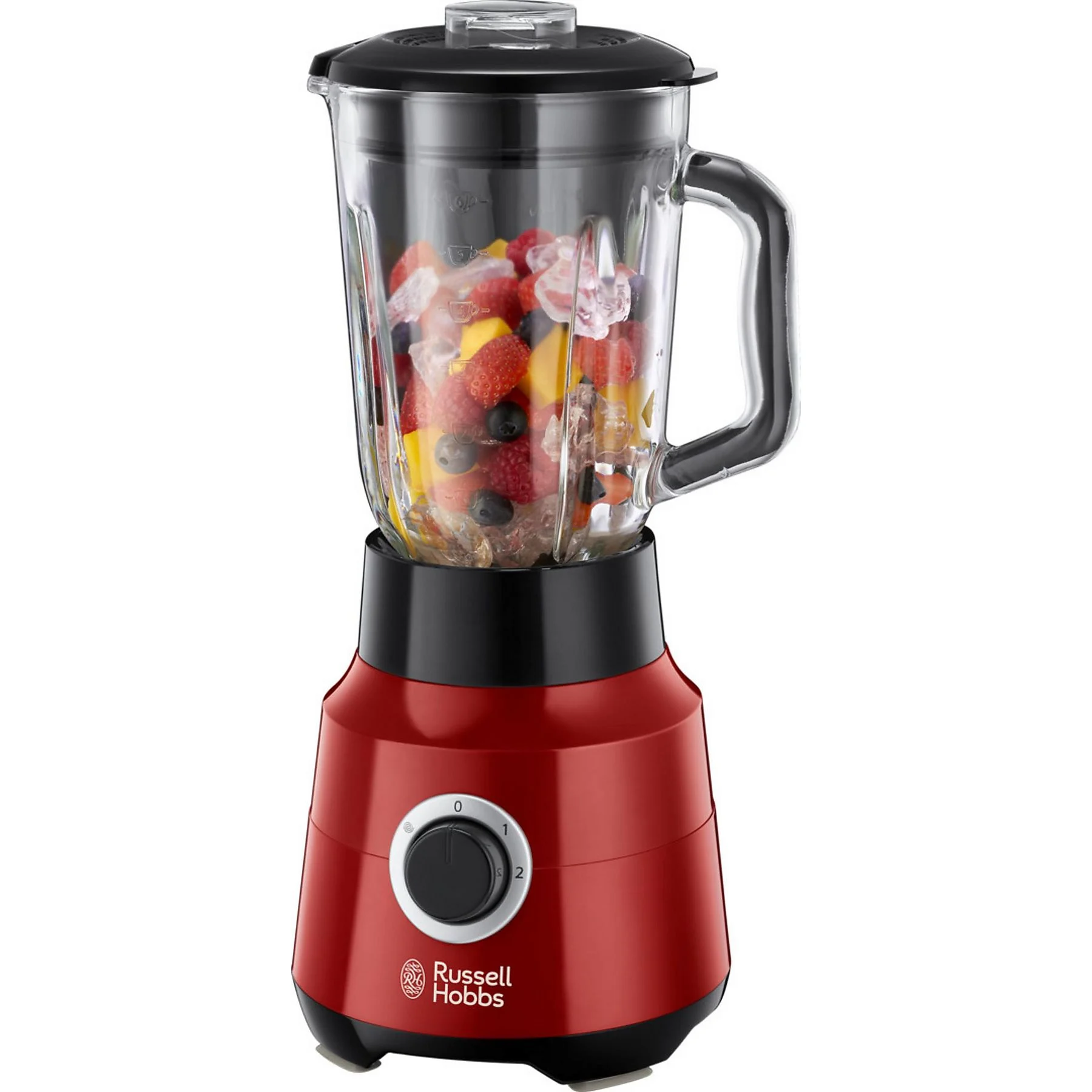 Russell Hobbs Desire Glas-Standmixer 24720-56 – Rot/Schwarz Russell Hobbs Desire Glas-Standmixer 24720-56 – Rot/Schwarz