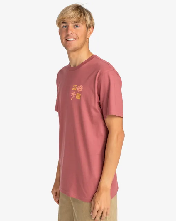 Billabong T-Shirt Herren Side Rose Dust GR. L