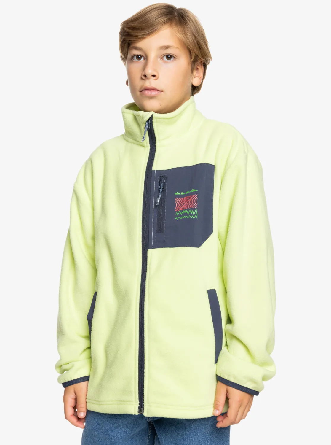 Quiksilver Ice Fields - Sweatshirt mit Reißverschluss für Jungen 8 - 16 Mintgrün GR. M