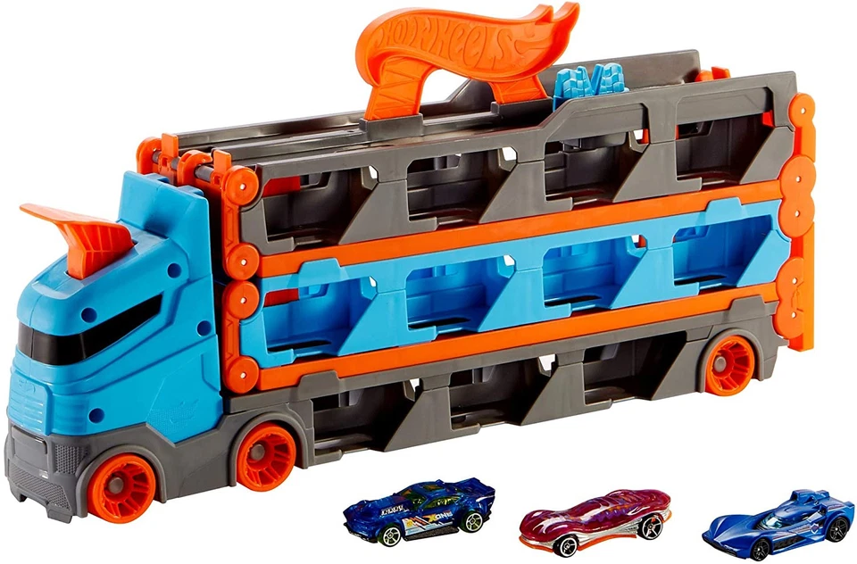 Hot, Wheels, 2-in-1, Rennbahn, Transporter, GVG37 Hot Wheels 2-in-1 Rennbahn Transporter GVG37