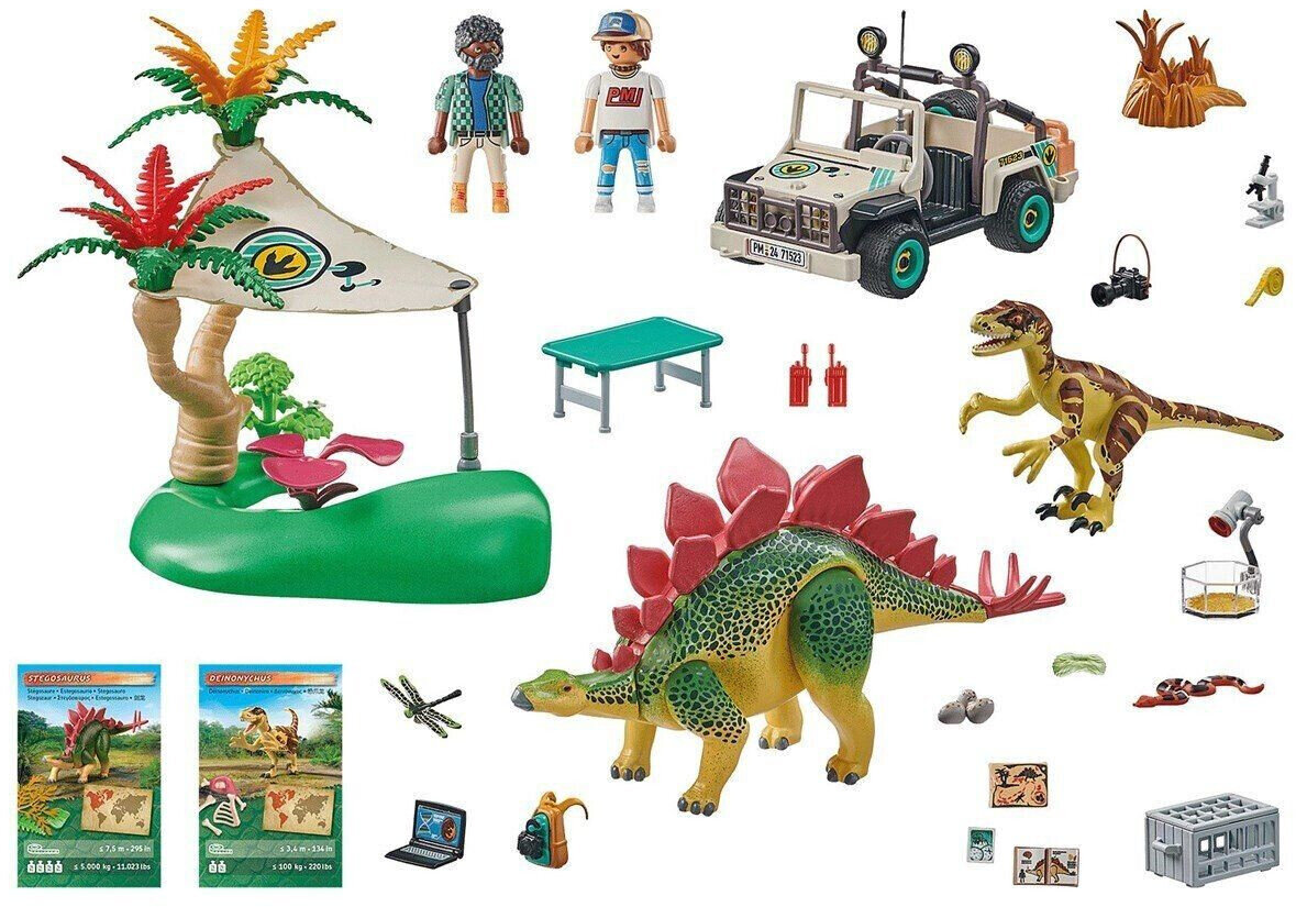 PLAYMOBIL 71523 Forschungscamp Mit Dinos Dinosaurier, Reptil, Spielzeug, Person, Rad