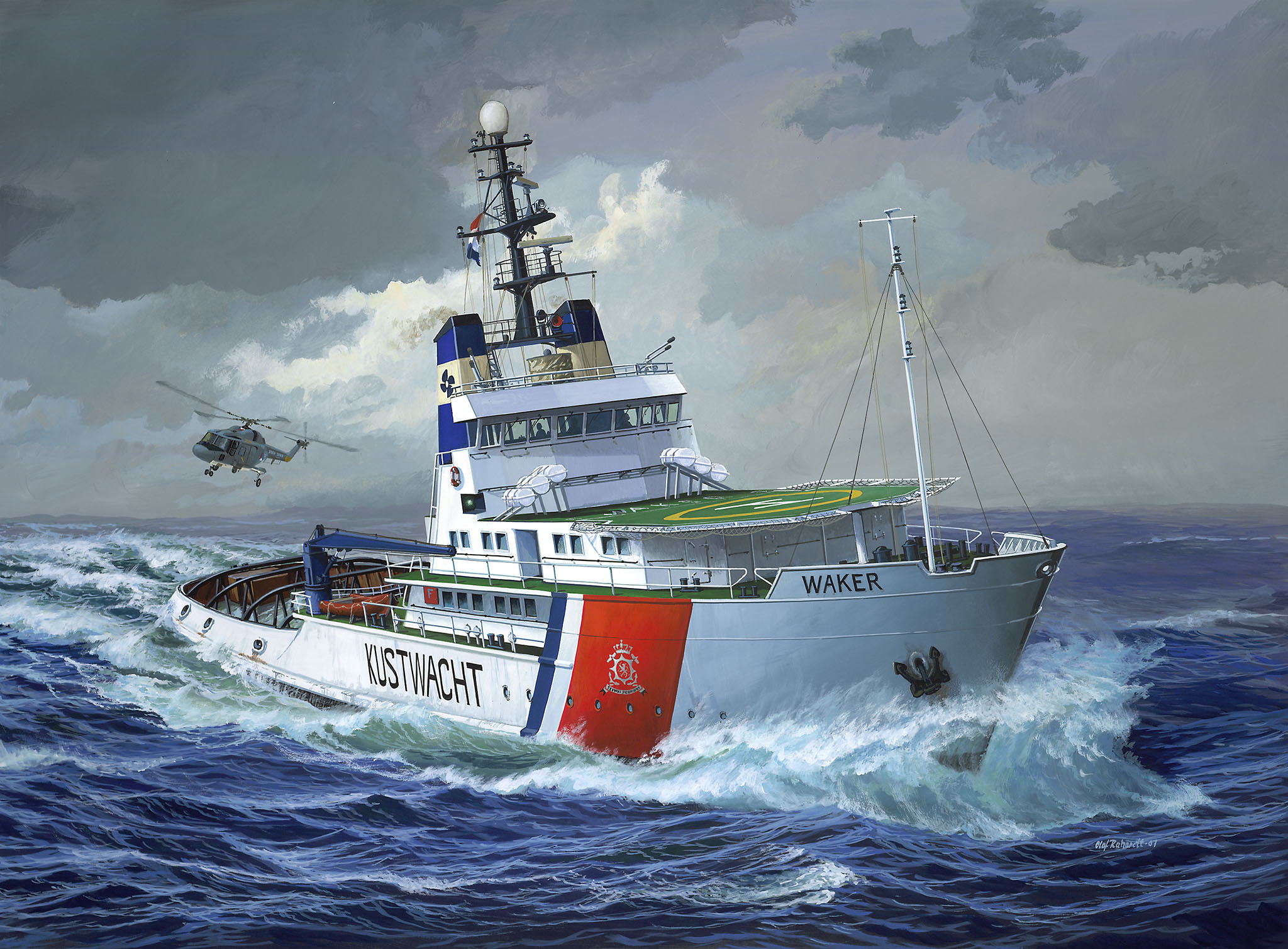 Küstenwache, Militärisch, Boot, Fahrzeug, Hubschrauber