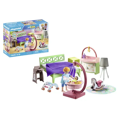 PLAYMOBIL, 71609, Schlafzimmer, Mit, Babyspielecke