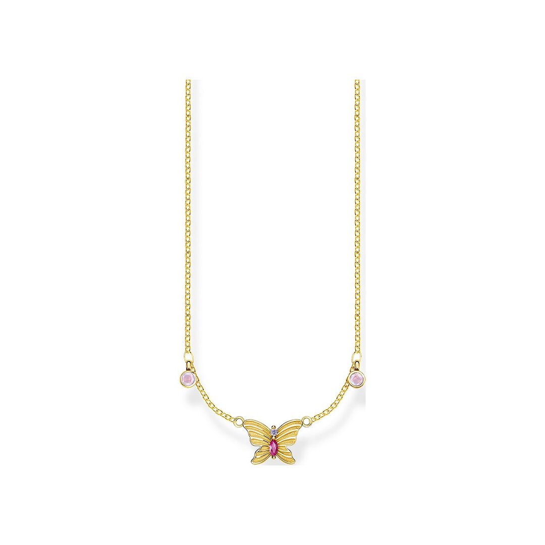 Thomas, Sabo, Kette, Schmetterling, Gold, Länge, 40, Cm, Ke1951-488-7-L40V, Zubehor, Schmuck, Halskette, Diamant, Edelstein