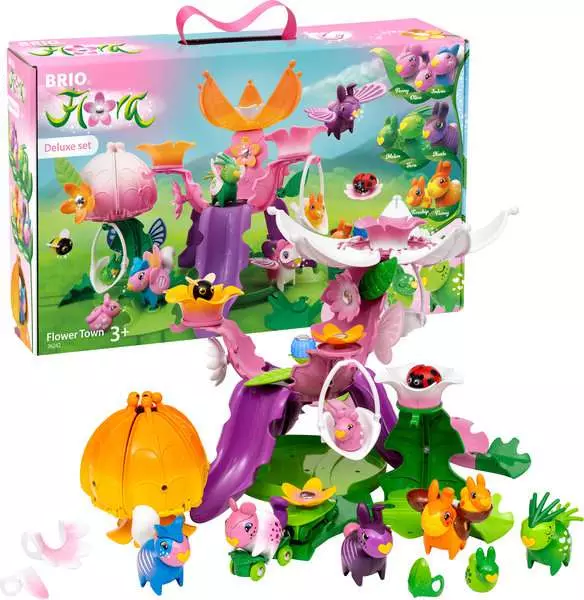 BRIO Flora36242 Blumenstadt Deluxe Set | Spielset für endlosen fantasievollen Spielspaß für Mädchen und Jungen ab 3
