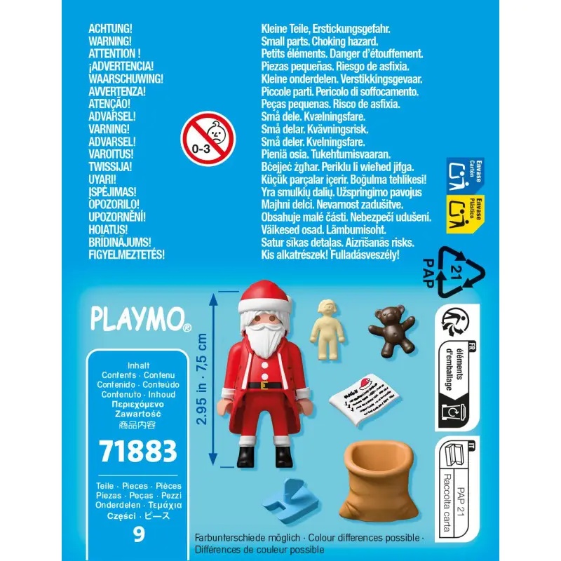 PLAYMOBIL 71883 Weihnachtsmann mit Wunschzettel Festlicher Spielspaß zur Weihnachtszeit