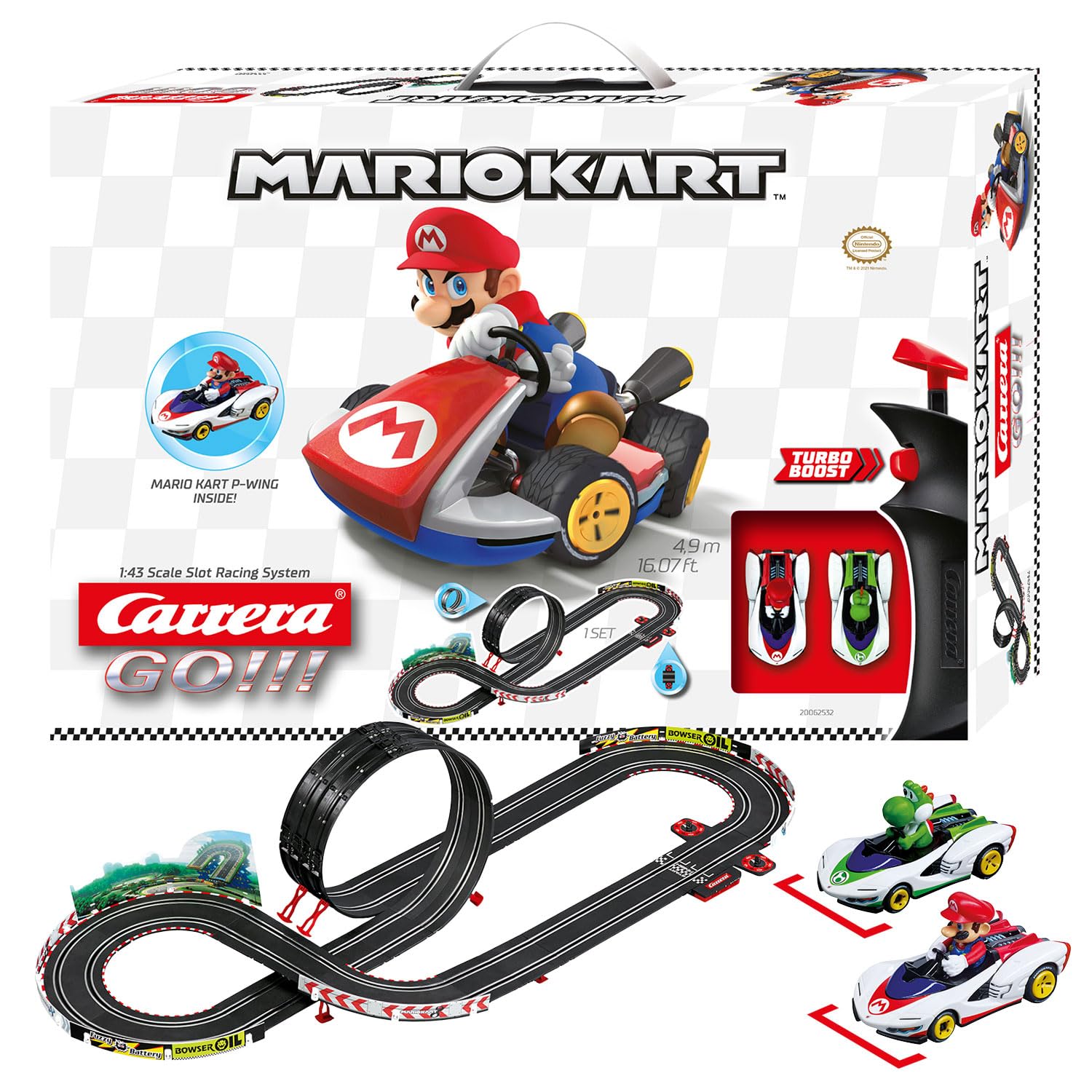 Carrera 20062532 GO!!! Mario Kart P-Wing Rennbahn Kart, Transport, Fahrzeug, E-Scooter
