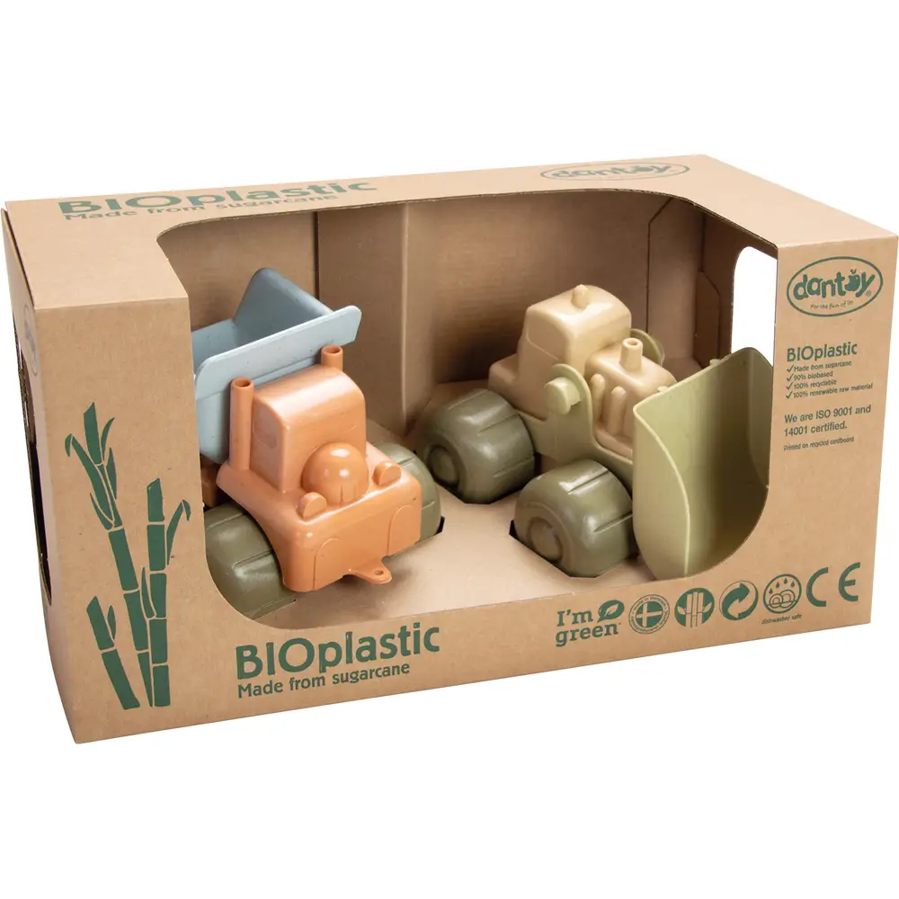 Dantoy BIO-Linie, Handbagger und LKW, 2 Stück, ab 24 Monaten Dantoy BIO-Linie, Handbagger und LKW, 2 Stück, ab 24 Monaten