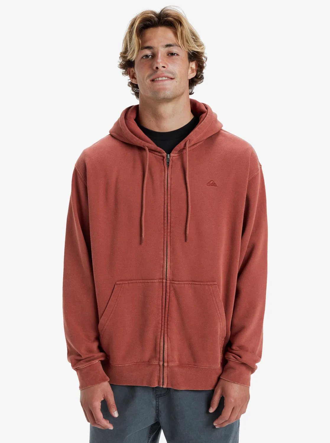 Quiksilver Salt Water - Kapuzenpulli mit Reißverschluss für Männer Terracotta GR. L