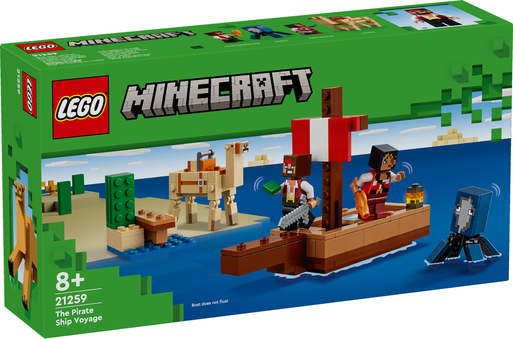 LEGO 21259 Minecraft Die Piratenschiffreise, Piraten-Spielzeug LEGO, 21259, Minecraft, Die, Piratenschiffreise,, Piraten-Spielzeug, Spielzeug