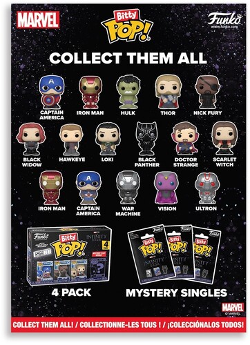 Funko Bitty POP! Countdown Calendar Marvel 2025 Adventskalender mit 24 Überraschungen Werbung, Plakat, Person
