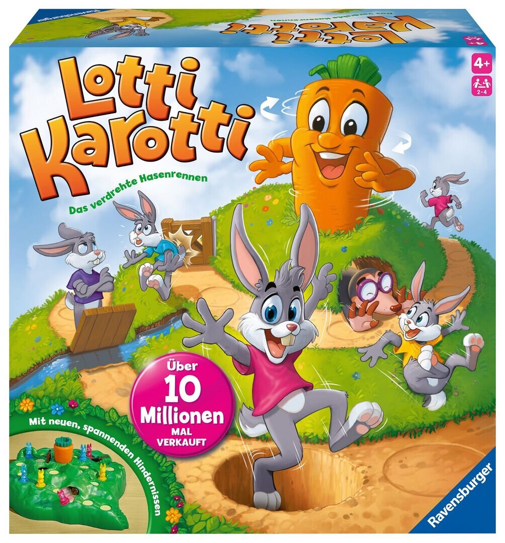 Ravensburger Kinderspiele 22343 - Lotti Karotti - Wettlaufspiel für 2 bis 4 Spieler ab 4 Jahren