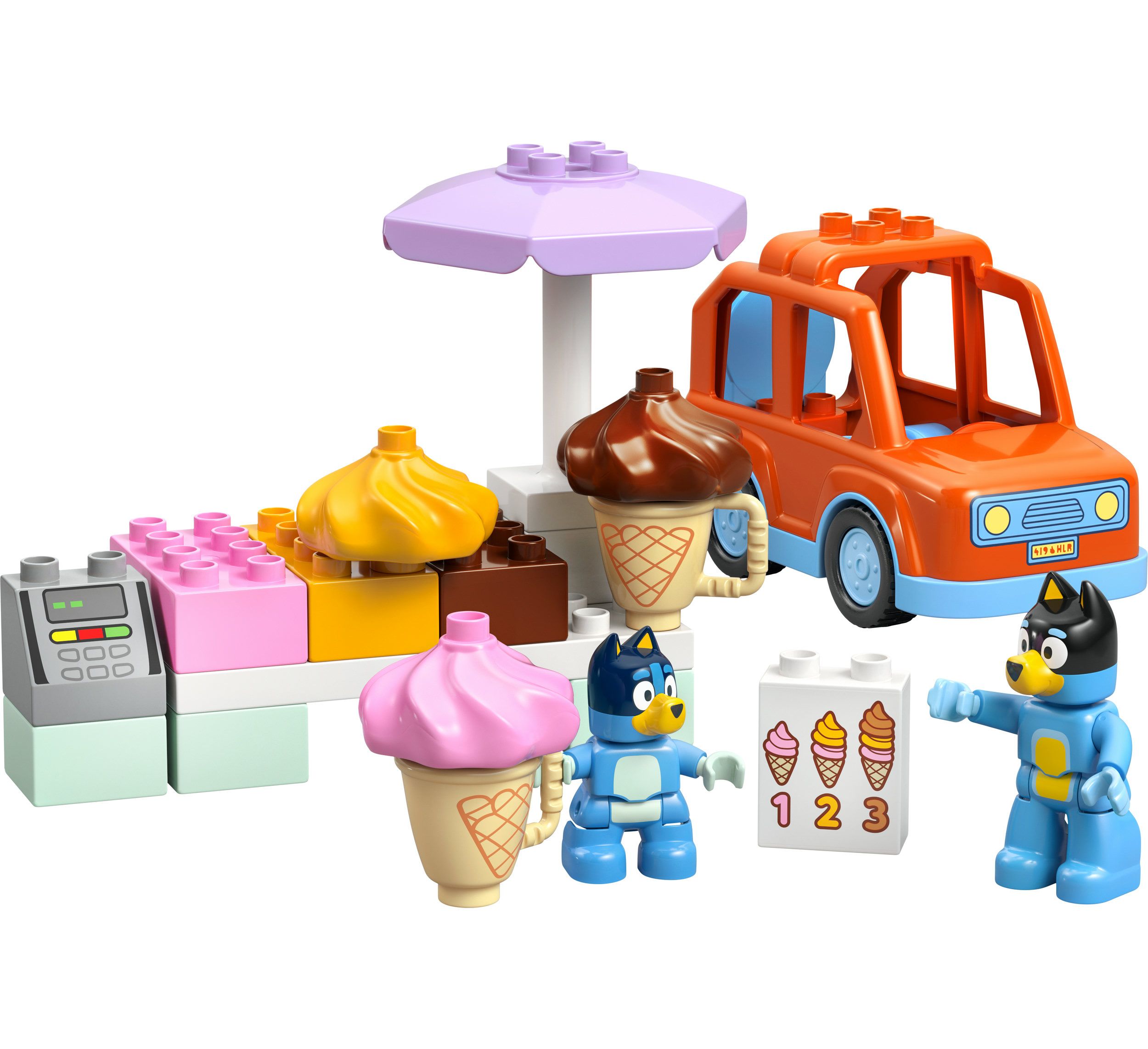 LEGO® Bluey 10458 Ausflug zur Eisdiele mit Bluey Sahne, Nachtisch, Essen, Eiscreme, Sahne, Nachtisch, Essen, Eiscreme, Sahne, Nachtisch, Essen, Eiscreme