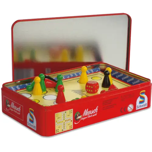 Schmidt Spiele Mensch ärgere Dich nicht Mitbringspiel in der Metalldose Schmidt Spiele Mensch ärgere Dich nicht Mitbringspiel in der Metalldose