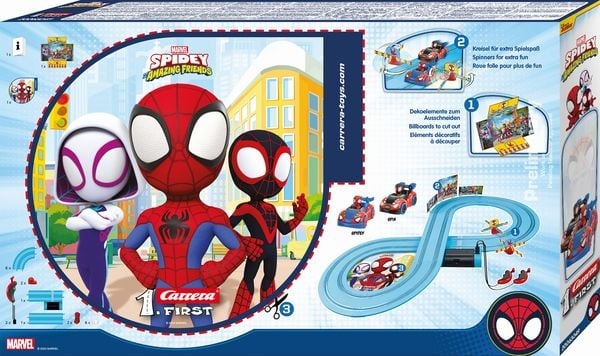 Carrera 20063049 – FIRST Spidey "It’s Spidey Time!" Rennbahn ab 3 Jahren