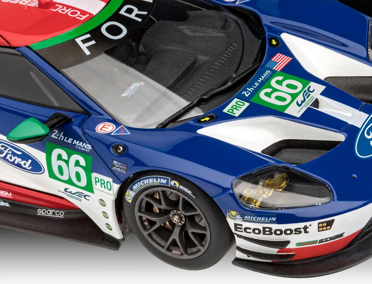 Revell 07041 Ford GT Le Mans 2017 – Rennsportmodell 1:24