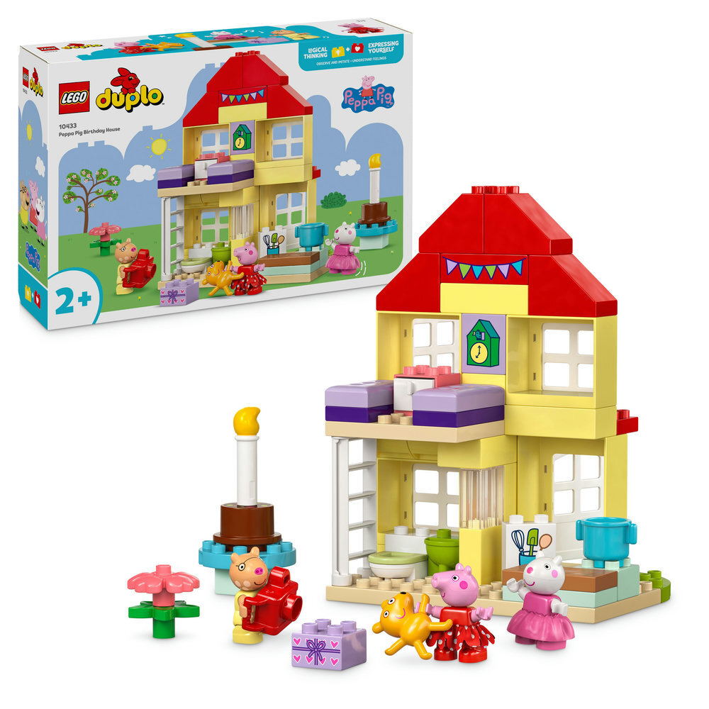 LEGO 10433 DUPLO Peppas Geburtstagshaus: Teddybär Spielzeug für Kinder Spielzeug