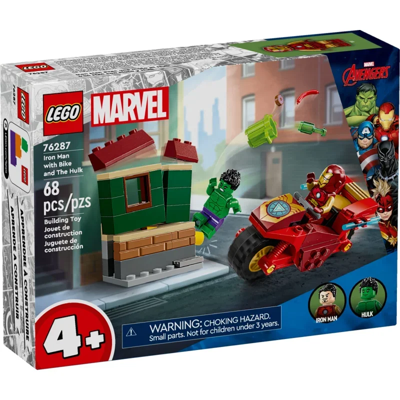LEGO® 76287 Marvel Super Heroes - Iron Man mit Bike und der Hulk LEGO®, 76287, Marvel, Super, Heroes, -, Iron, Man, mit, Bike, und, der, Hulk