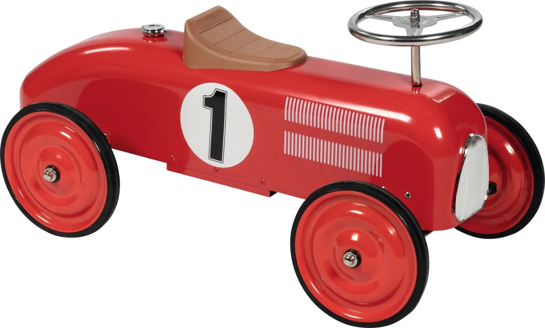 goki 14135 Rutscherfahrzeug „Rennwagen“, rot - Metall & Kunststoff goki 14135 Rutscherfahrzeug „Rennwagen“, rot - Metall & Kunststoff